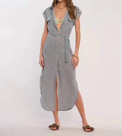 Heartloom Dixie Shirt Dress In Faded In Gray