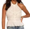 Heartloom Doria Top In Eggshell In Neutral