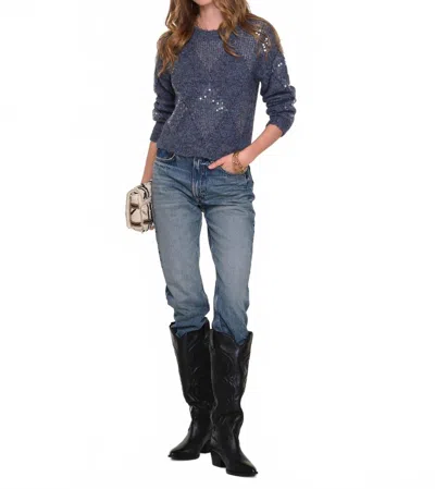 Heartloom Dorian Crew Neck Sweater In Dusk In Blue