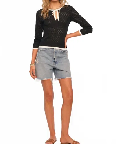 Heartloom Dorthy Long Sleeve Knit Top In Black