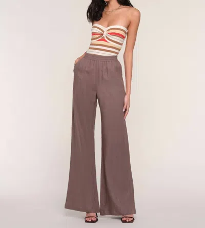 Heartloom Edy Relaxed Fit Wide Leg Pant In Driftwood In Brown