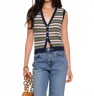 Heartloom Eleni Knit Vest In Indigo In Multi