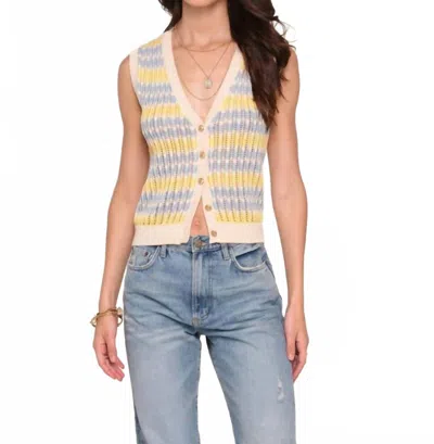 Heartloom Eleni Sleeveless Vest In Ecru/multi