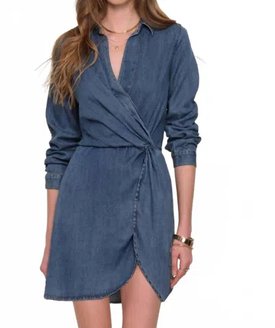 Heartloom Elias Mini Dress In Denim In Blue