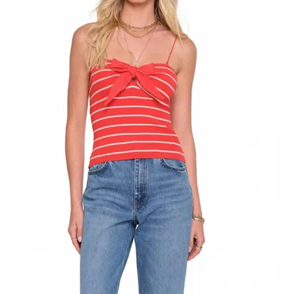 Heartloom Estelle Front Bow Top In Flame In Black
