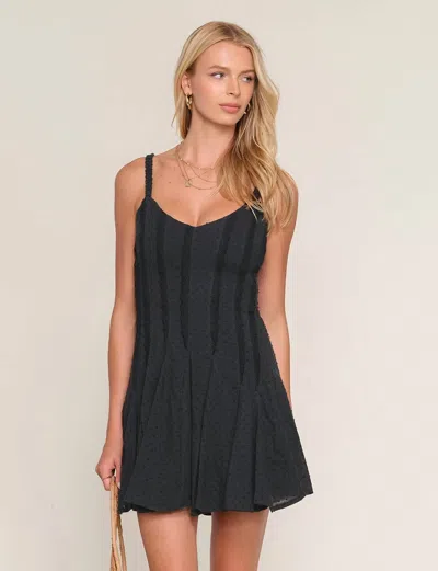Heartloom Eula Scalloped Mini Dress In Black