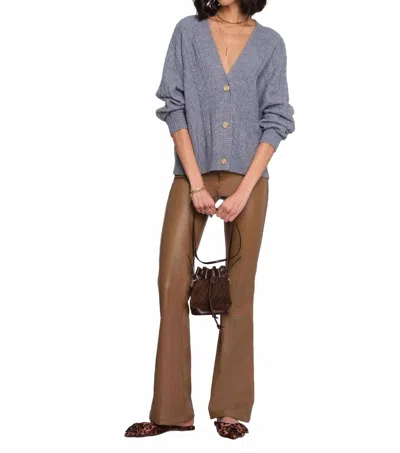 Heartloom Evie Deep V-neck Cardigan In Dusty In Blue