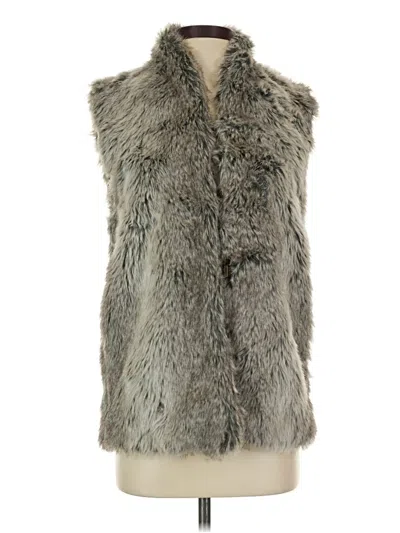 Heartloom Faux Fur Vest In Gray