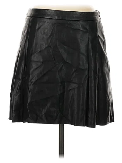 Pre-owned Heartloom Faux Leather Skirt In Black