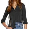 Heartloom Flora Shirt In Black In Black