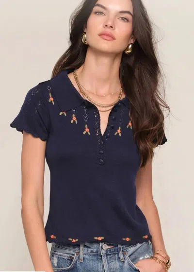 Heartloom Galette Polo In Blue
