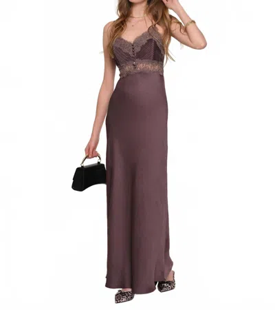 Heartloom Gardenia Dress In Mocha In Purple