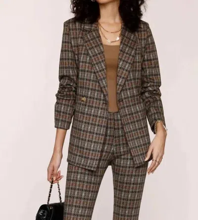 Heartloom Glend Plaid Blazer In Espresso In Brown
