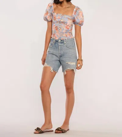 Heartloom Glenn Top In Blue / Pink In Multi