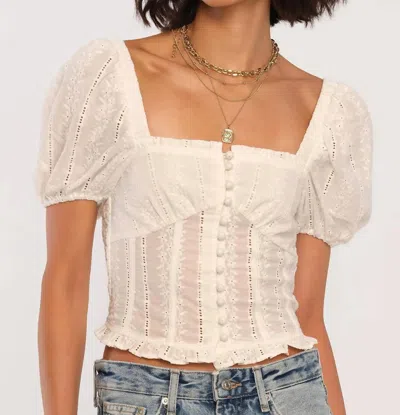 Heartloom Glenn Top In Eggshell In White