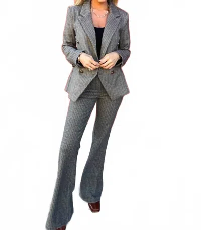 Heartloom Hailee Flared Pants In Charcoal In Pink