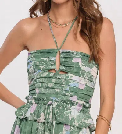 Heartloom Hanna Smocking Romper In Grass In Green