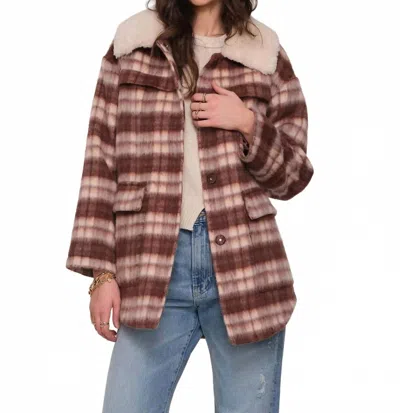 Heartloom Ithaca Relaxed Fit Coat In Brown In Black