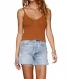 Heartloom Jeanee Knit Cami Top In Cigar In Brown