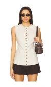 Heartloom Josette Vest In 淡褐色