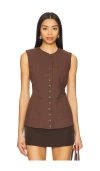 Heartloom Josette Vest In 黄棕色