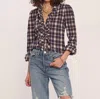 Heartloom Amiri Button-down Shirt Top In Marina In Multi