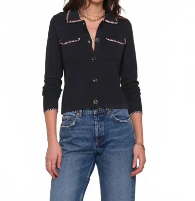 Heartloom Kailyn Collared Cardigan In Black