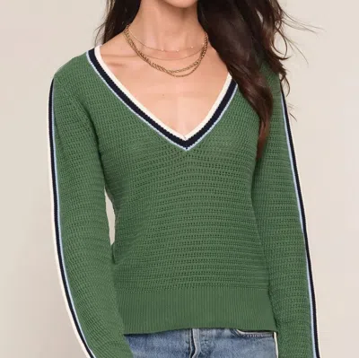 Heartloom Kasi V-neck Sweater Top In Green