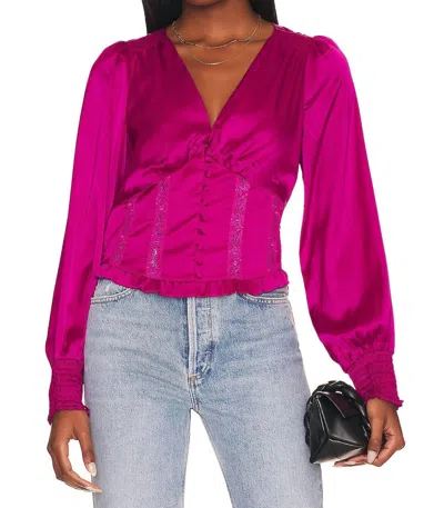 Heartloom Kathleen V-neck Top In Orchid In Pink
