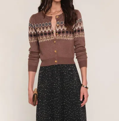 Heartloom Keane Cardigan In Mocha In Multi