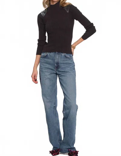 Heartloom Kenna Mock Neck Sweater In Black