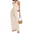 Heartloom Kolina Jumpsuit In Beige