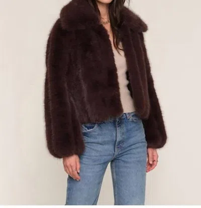 Heartloom Lana Faux Fur Jacket In Coco In Brown