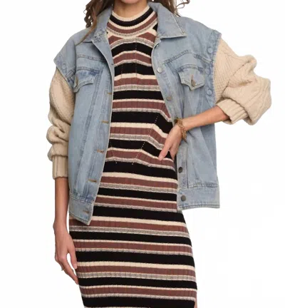 HEARTLOOM LANEY KNIT SWEATER SLEEVES JACKET IN RIVER