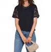 Heartloom Lauri Short Sleeve Top In Black In Black