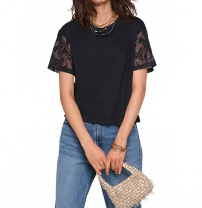 Heartloom Lauri Short Sleeve Top In Black