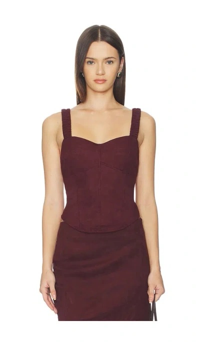 Heartloom Lennox Top In Burgundy