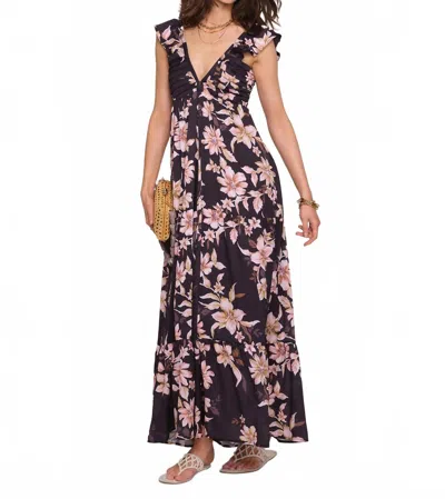 Heartloom Libra Dress In Black Pink Floral