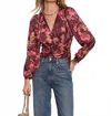 Heartloom Lindy Long Sleeve Top In Purple Multi In Red