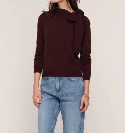 Heartloom Lissa Sweater In Aubergine In Red