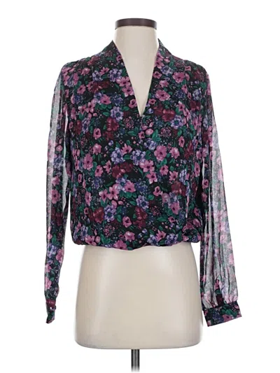 Pre-owned Heartloom Long Sleeve Blouse In Black