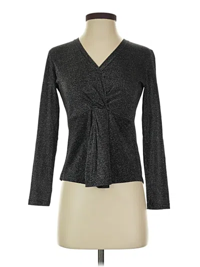 Pre-owned Heartloom Long Sleeve Blouse In Gray