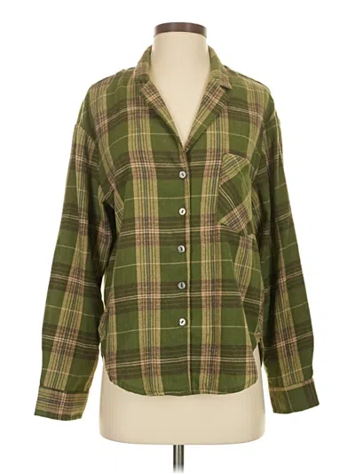 Pre-owned Heartloom Long Sleeve Blouse In Green
