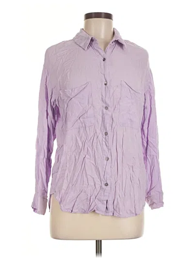 Pre-owned Heartloom Long Sleeve Blouse In Purple