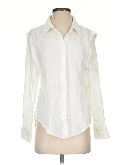 Pre-owned Heartloom Long Sleeve Blouse In White