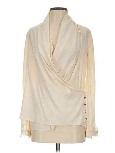 Pre-owned Heartloom Long Sleeve Blouse In White