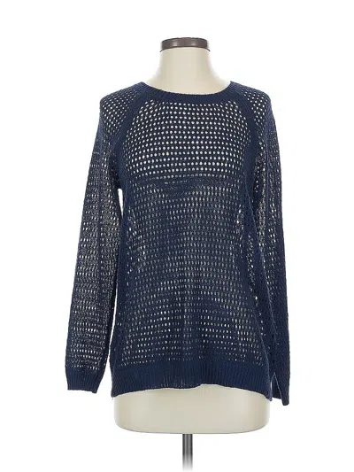 Pre-owned Heartloom Long Sleeve Top Blue Square Neckline Tops