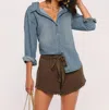 Heartloom Lora Shirt In Denim In Blue