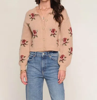Heartloom Louis Cardigan In Sand In Pink