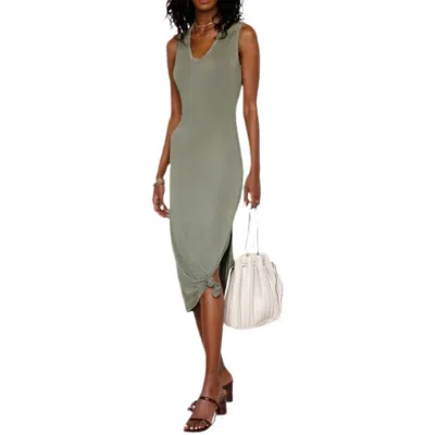 Heartloom Lucky Midi Dress In Army In Green